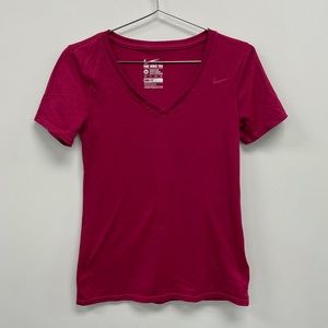 Pink Nike VNeck Top, Size XSmall